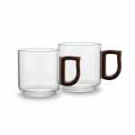 ماگ پیرکس دسته چوبی ۵۰ میلی‌لیتر قابل استفاده روی شعله