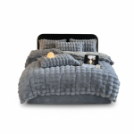 ست روتختی و لحاف ۱ نفره پشم خرگوشی با ملافه تمام کش