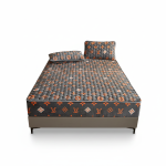 روتشکی تمام کش مخمل ابریشمی نوار‌دوزی دو نفره با روبالش