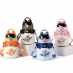 فلاسک آب کودک فانتزی مدل FABULOUS بنددار درب فشاری