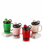 تراول ماگ دسته‌دار فانتزی مدل HAPPY حجم ۳۵۰ میلی‌لیتر