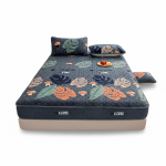 روتشکی تمام کش مخمل نوار دوزی دو نفره با روبالش