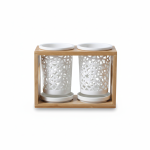 جا قاشق و چنگالی دو قسمتی بامبو