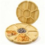 سینی پذیرایی  دایره ای ۷ قسمت جنس بامبو