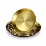 ظرف پذیرایی استیل ضدزنگ رنگ ثابت ست ۵ سایزه