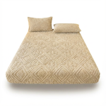 روتختی تمام کش مخمل سه‌تکه دو نفره همراه دو روبالش