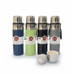 فلاسک استیل دوجداره درب‌پیچ با لیوان ۸۰۰ میلی‌لیتر و ۱ لیتری