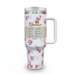 تامبلر استنلی ۱.۱۸۰ لیتری طرح سفید گلدار (Stanley 1.18L)