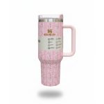 تامبلر استنلی ۱.۱۸۰ لیتری طرح صورتی گلدار (Stanley 1.18L)