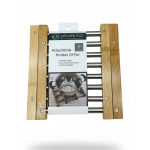 زیرقابلمه‌ای استیل با دسته بامبو ضدآب