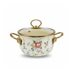 قابلمه لعابی طرح گل‌های ظریف رنگی با درب شیشه‌ای